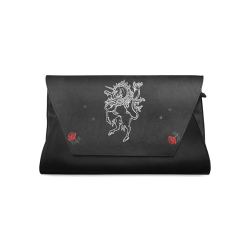 Unicorns and Roses Gothic Clutch Bag (Model 1630)
