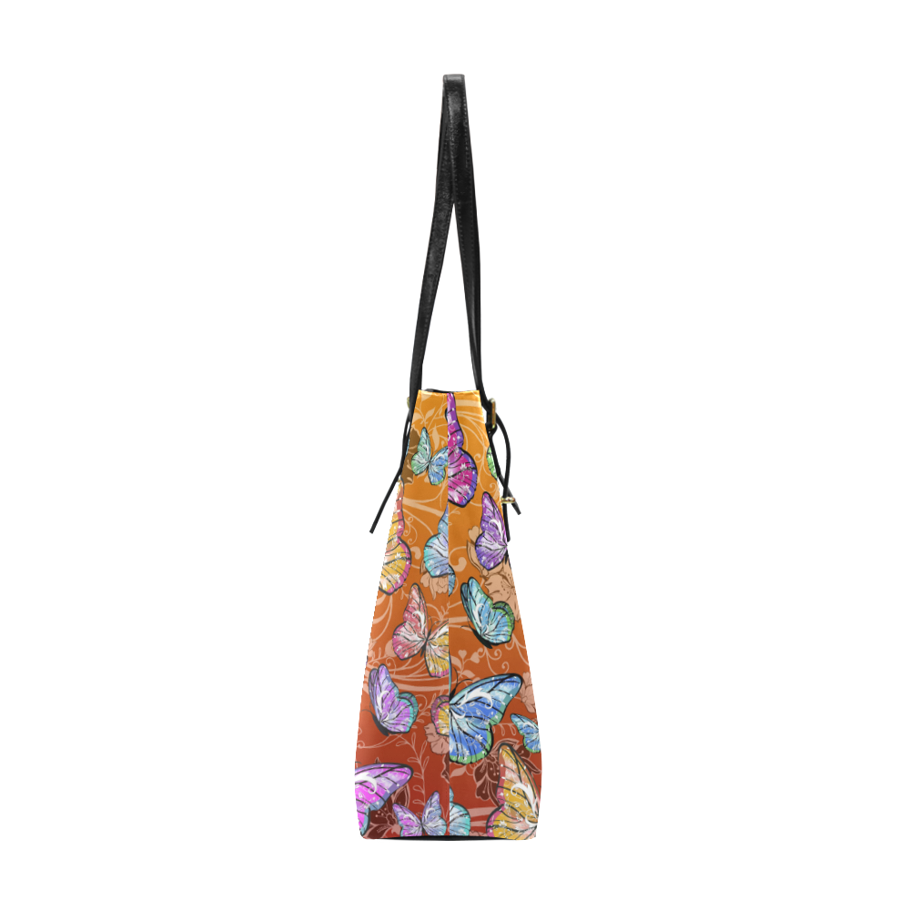 Juleez Handbag Colorful Butterflies Euramerican Tote Bag/Small (Model 1655)