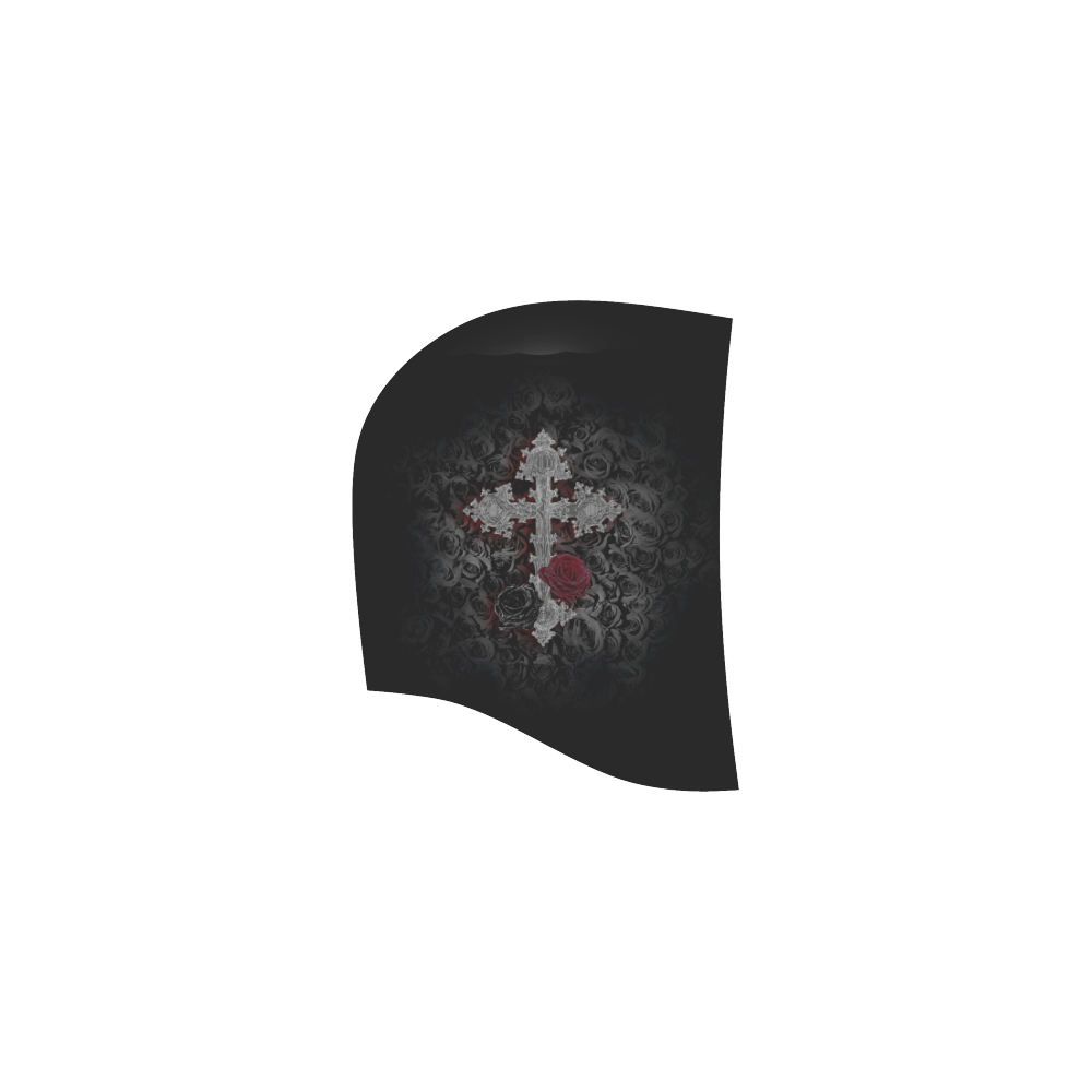Gothic Cross All Over Print Sleeveless Hoodie for Women (Model H15)