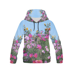 Summer Flowers All Over Print Hoodie for Women (USA Size) (Model H13)