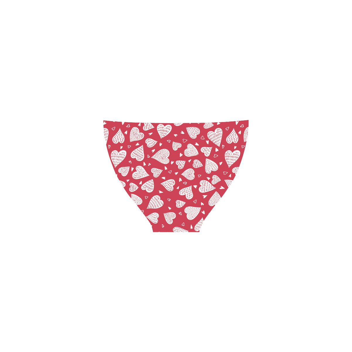 Cute Red White Valentine Hearts Custom Bikini Swimsuit (Model S01)