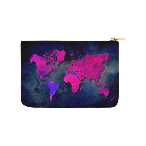 world map 14 Carry-All Pouch 9.5''x6''