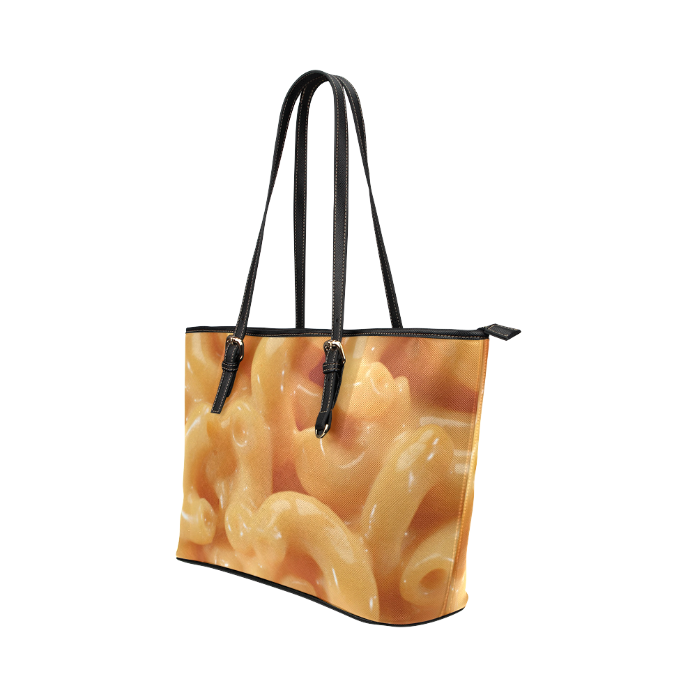 Mac and Cheese Leather Tote Bag/Small (Model 1651)