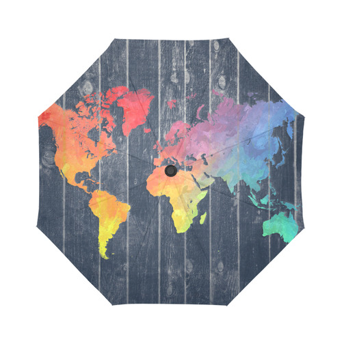 world map Auto-Foldable Umbrella (Model U04)