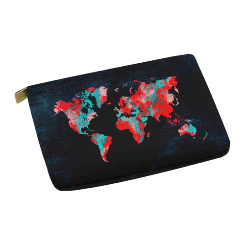 world map Carry-All Pouch 12.5''x8.5''