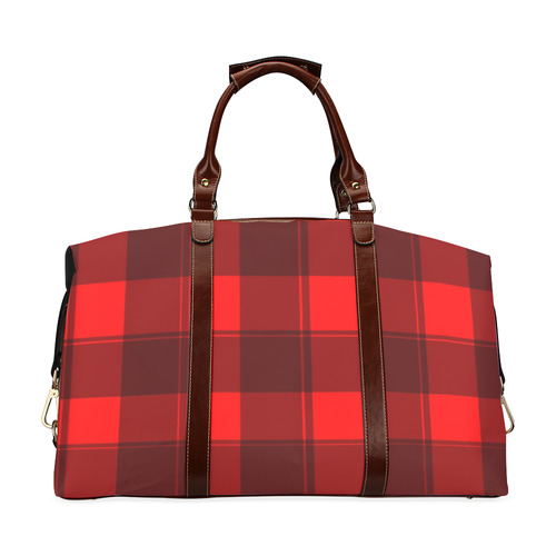 Red Plaid Travel Bag Classic Travel Bag (Model 1643) Remake | ID: D1835257