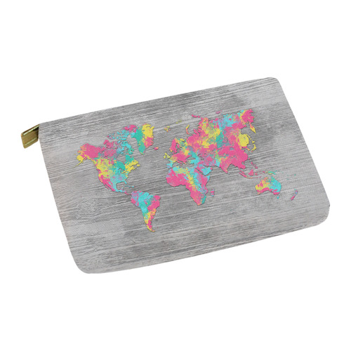 world map Carry-All Pouch 12.5''x8.5''