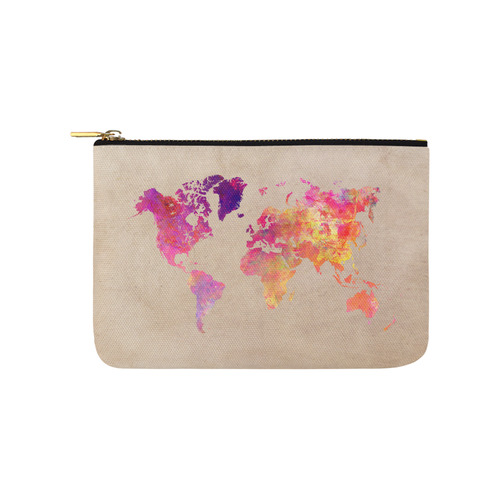 world map Carry-All Pouch 9.5''x6''