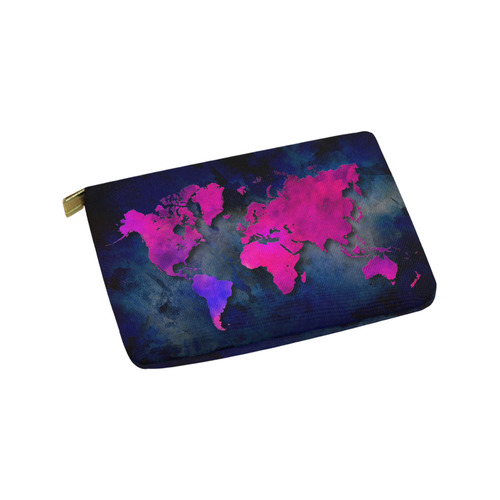 world map 14 Carry-All Pouch 9.5''x6''