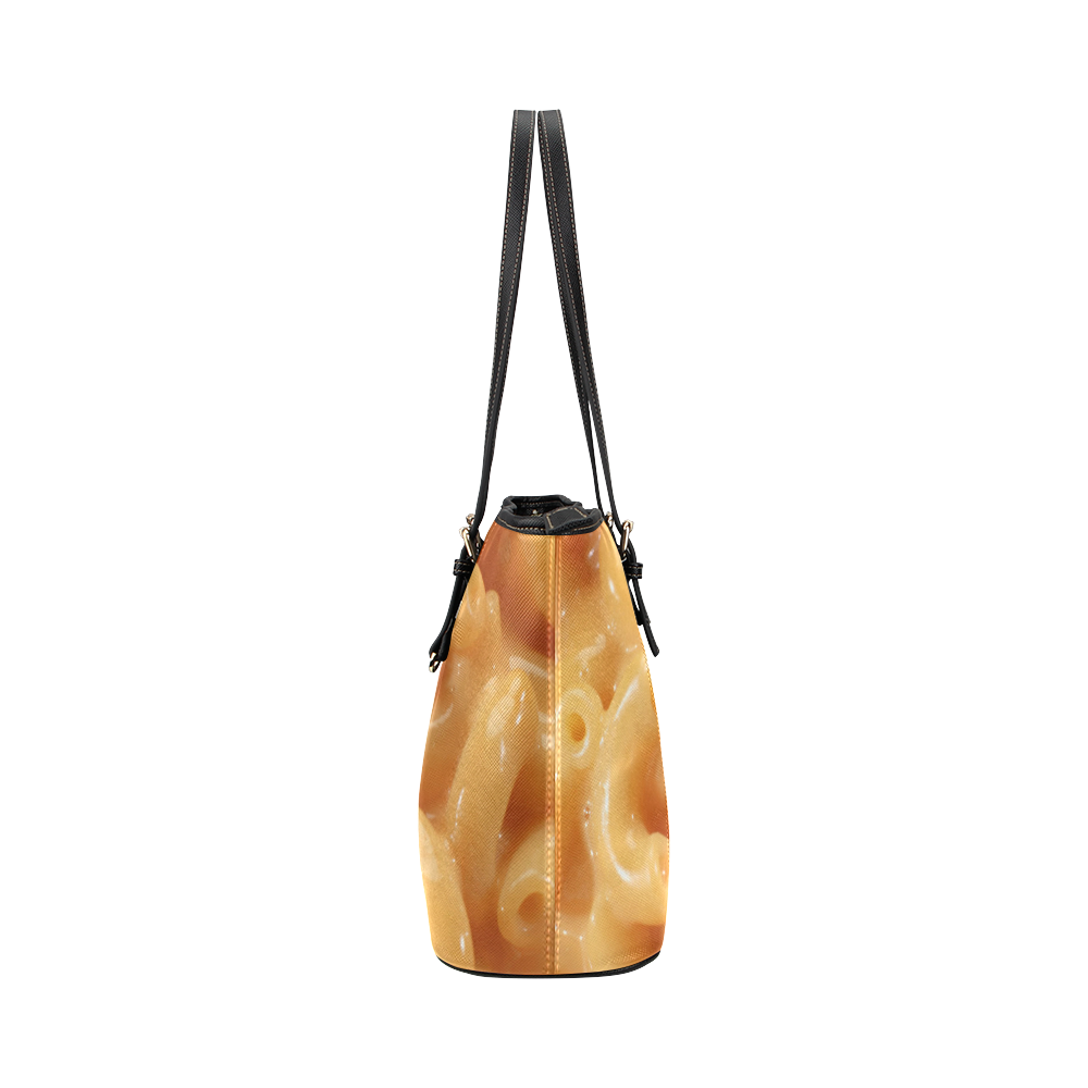 Mac and Cheese Leather Tote Bag/Small (Model 1651)