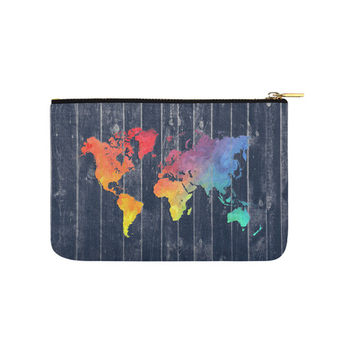 world map Carry-All Pouch 9.5''x6''