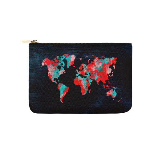 world map Carry-All Pouch 9.5''x6''