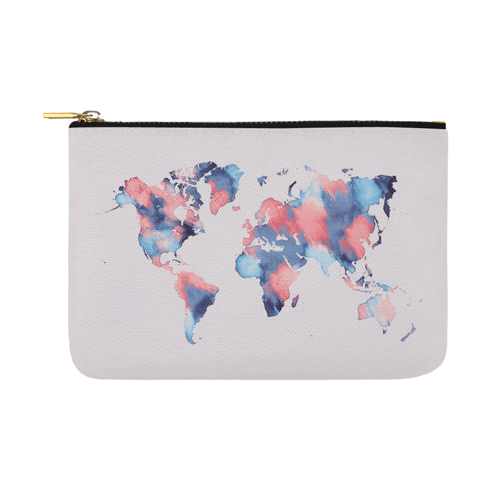 world map Carry-All Pouch 12.5''x8.5''