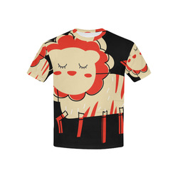 Cute Lion For Kids Animal Art Red Mane Kids' All Over Print T-shirt (USA Size) (Model T40)