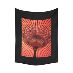 red umbrella Cotton Linen Wall Tapestry 60"x 80"