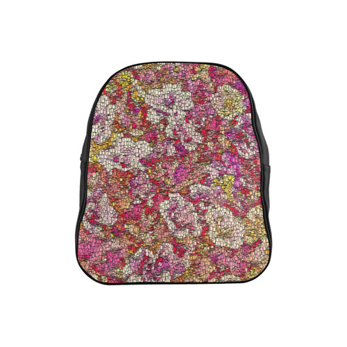 MosaicArt pink  floral by JamColors School Backpack (Model 1601)(Small)