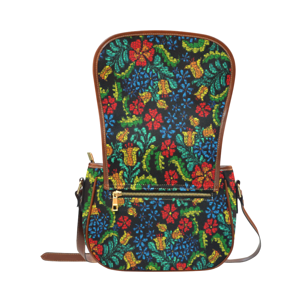 MosaicArt tropic floral by JamColors Saddle Bag/Large (Model 1649)