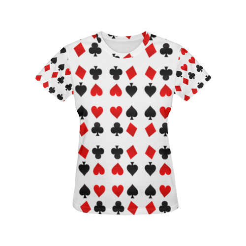 cards All Over Print T-Shirt for Women (USA Size) (Model T40)