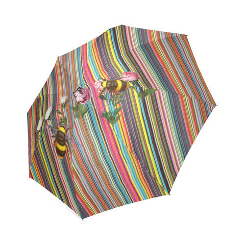 Stripey Bees Foldable Umbrella (Model U01)