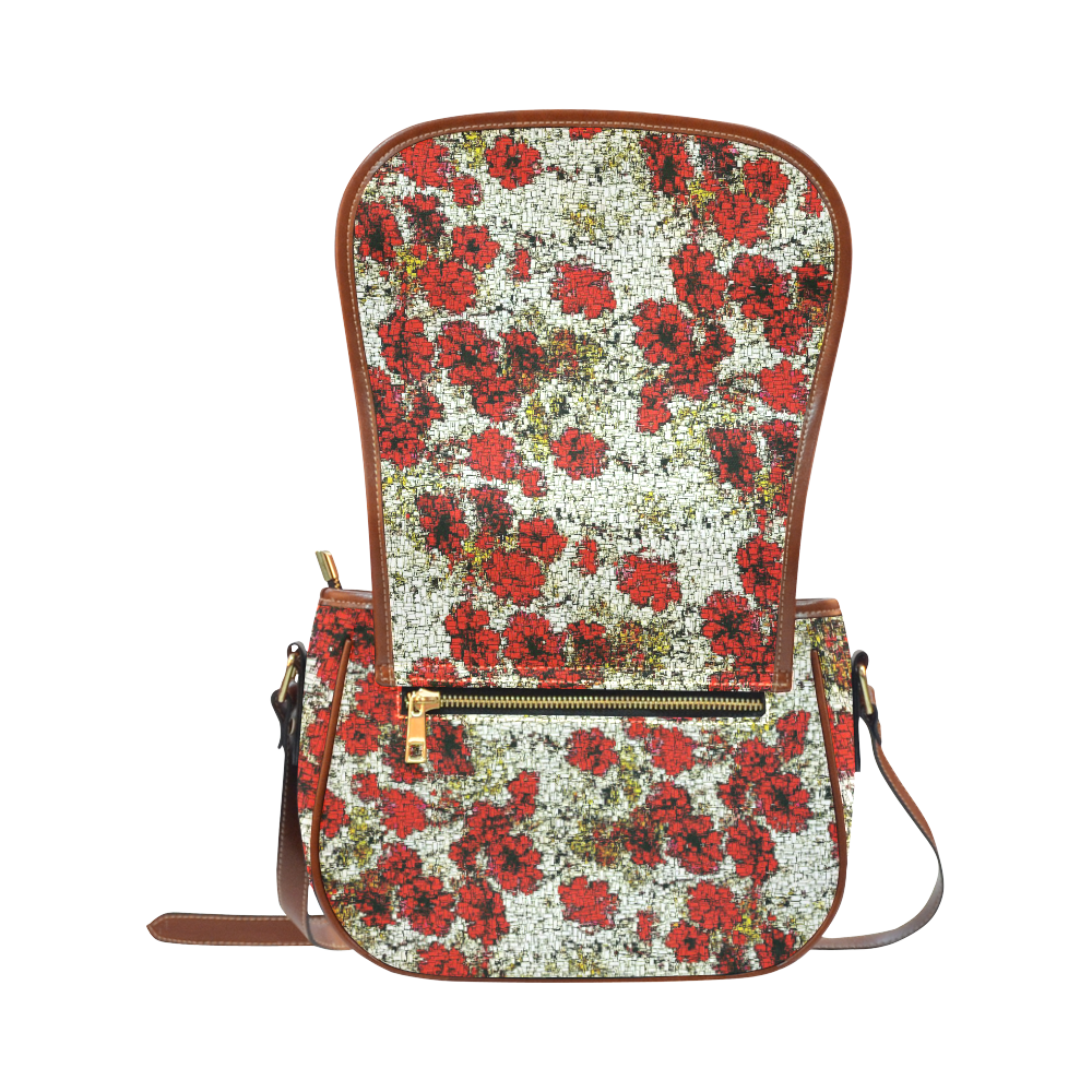 MosaicArt lovely  floral by JamColors Saddle Bag/Large (Model 1649)