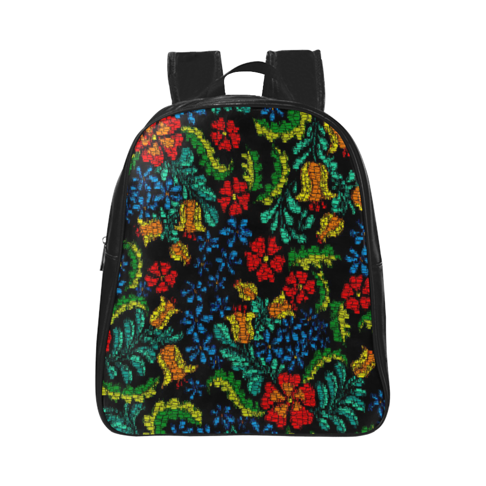 MosaicArt tropic floral by JamColors School Backpack (Model 1601)(Small)