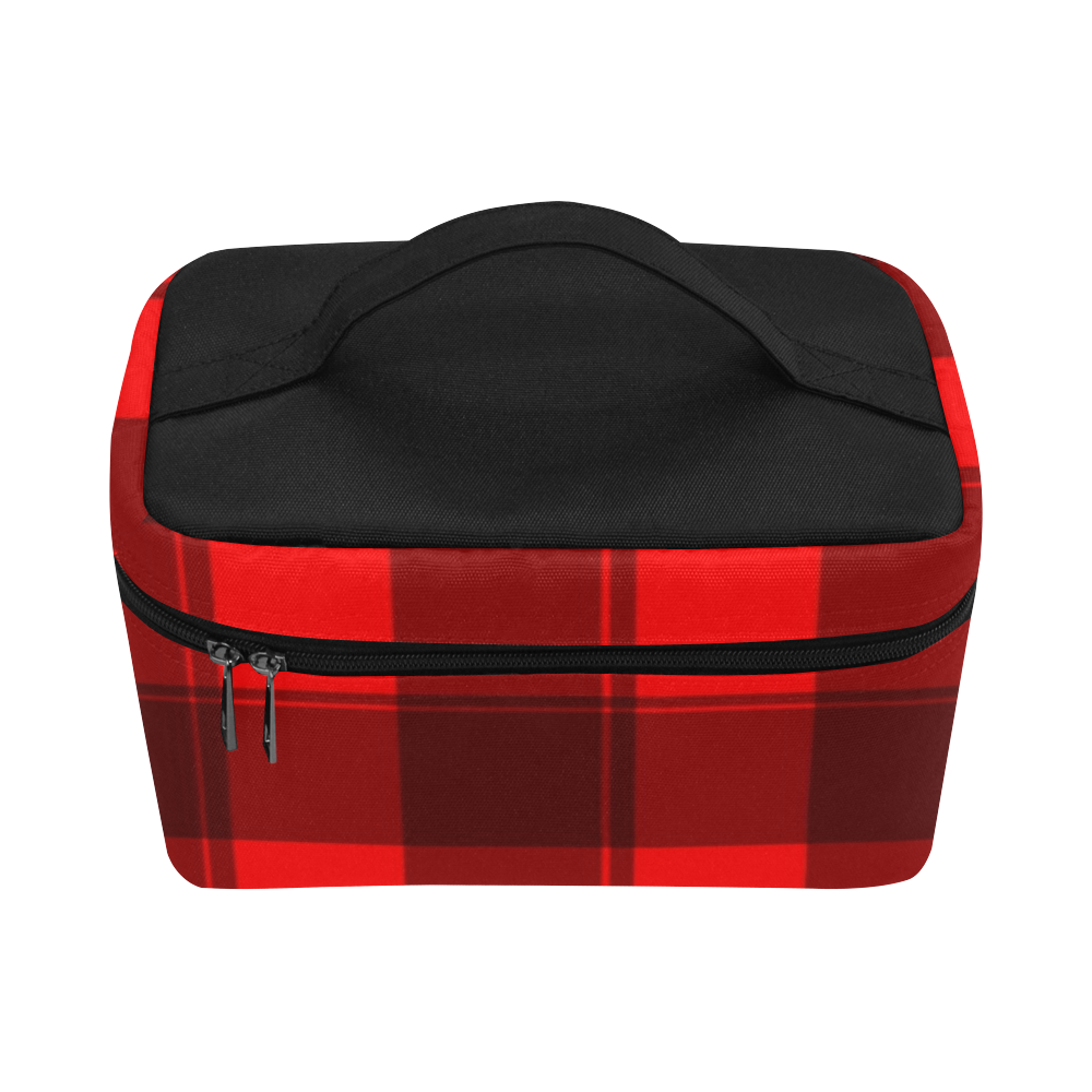 Red Plaid Cosmetic Bag/Large (Model 1658)