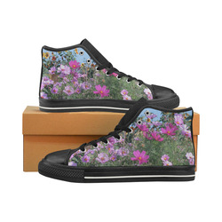 Summer Flowers High Top Canvas Women's Shoes/Large Size (Model 017)