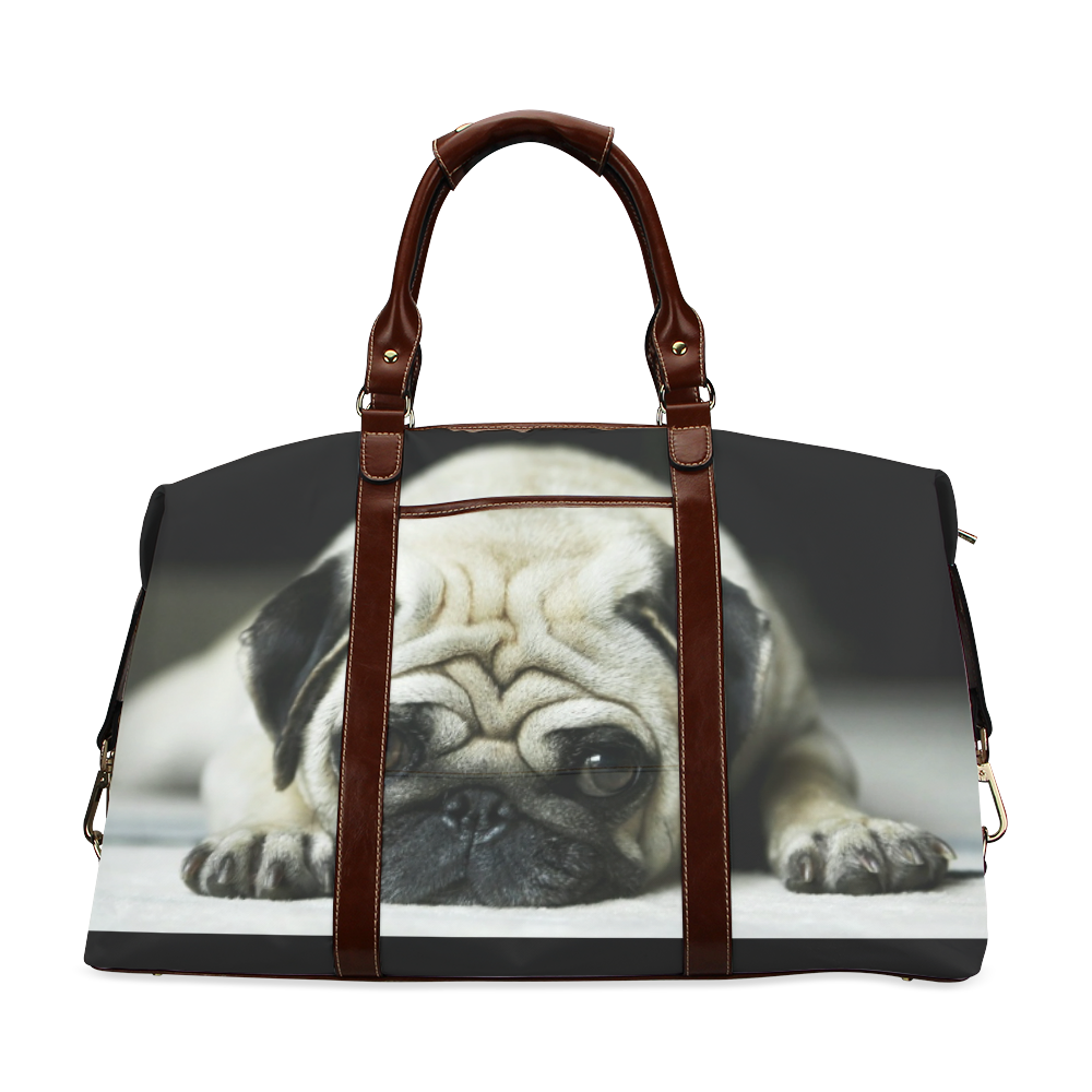 Love Pug Classic Travel Bag (Model 1643) Remake