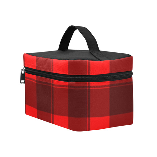 Red Plaid Cosmetic Bag/Large (Model 1658)