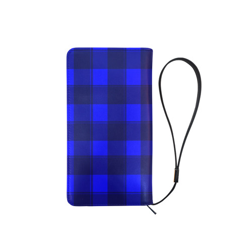 Blue Plaid Men's Clutch Purse （Model 1638）