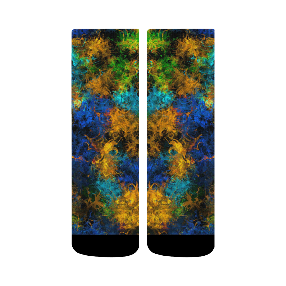 squiggly abstract C by JamColors Crew Socks