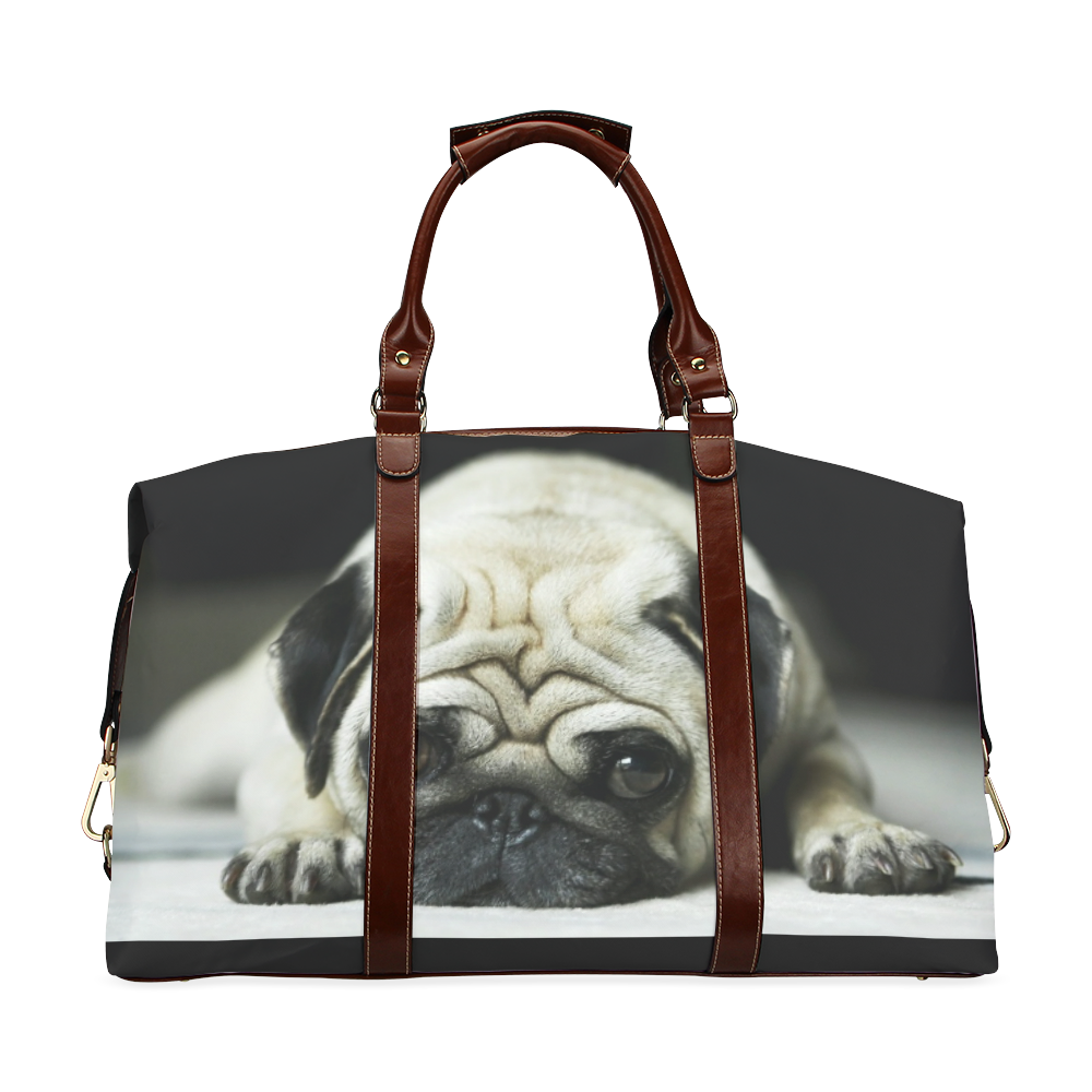 Love Pug Classic Travel Bag (Model 1643) Remake