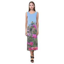 Summer Flowers Phaedra Sleeveless Open Fork Long Dress (Model D08)