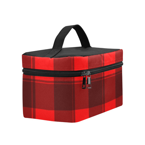 Red Plaid Cosmetic Bag/Large (Model 1658)