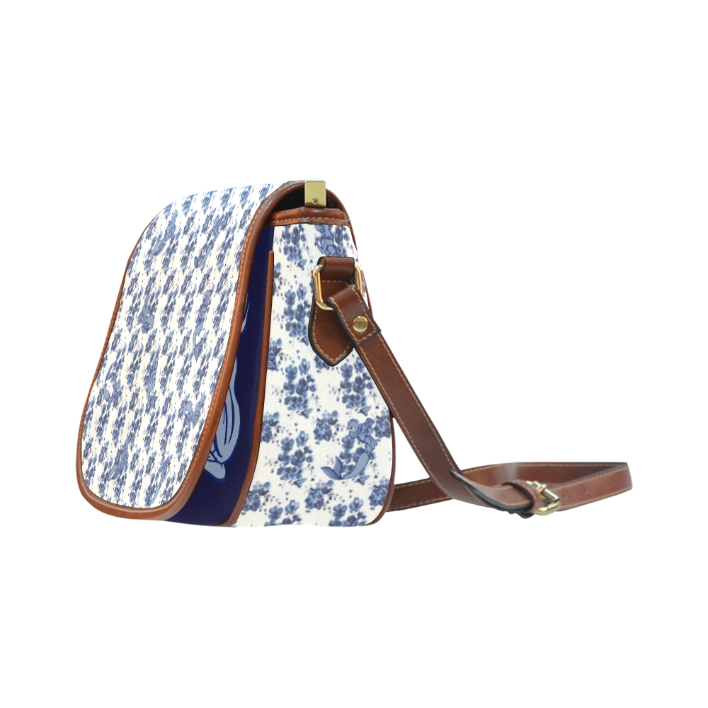 Floral Float Saddle Bag/Small (Model 1649) Full Customization
