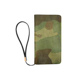 Camo Brown Green Men's Clutch Purse （Model 1638）