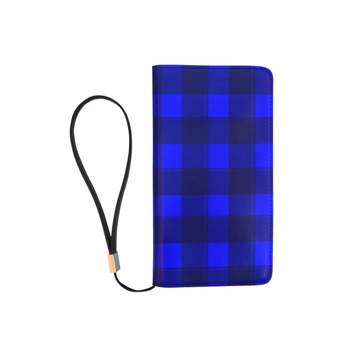 Blue Plaid Men's Clutch Purse （Model 1638）