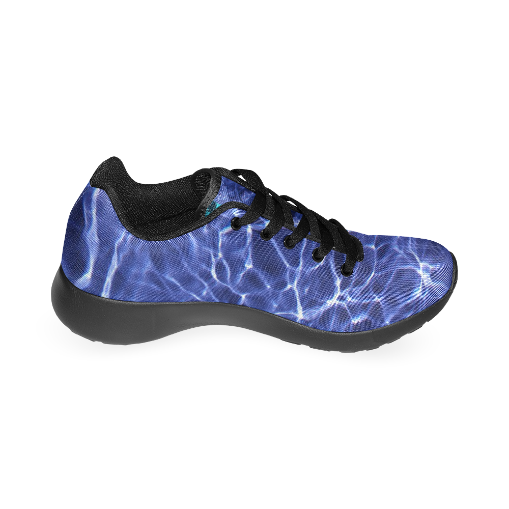 Electric Blue Globes Men’s Running Shoes (Model 020)