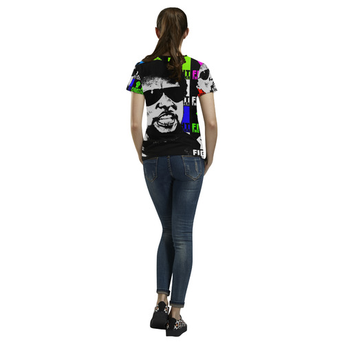 POWER TO THE PEOPLE 2-STOKELY CARMICHAEL All Over Print T-Shirt for Women (USA Size) (Model T40)