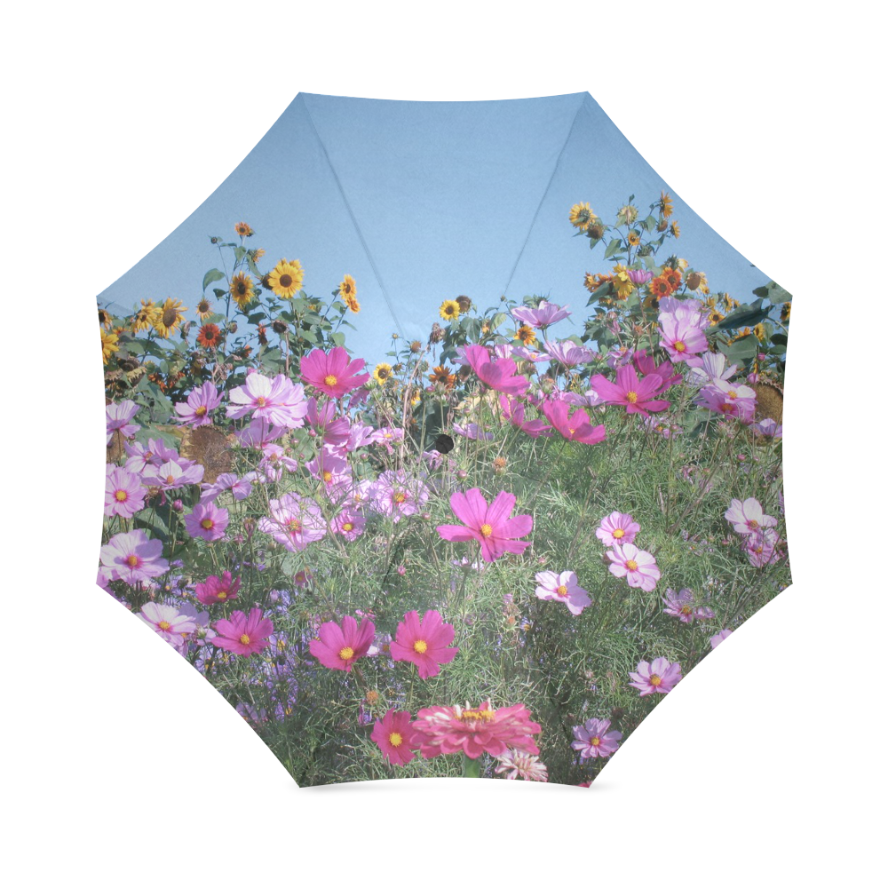 Summer Flowers Foldable Umbrella (Model U01)