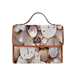 Seashells And Sand Dollars Waterproof Canvas Bag/All Over Print (Model 1641)