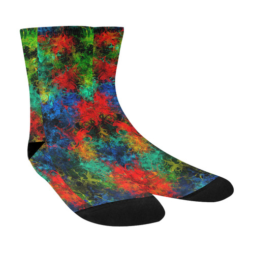 squiggly abstract A by JamColors Crew Socks