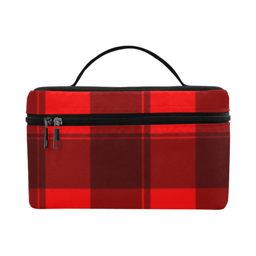 Red Plaid Cosmetic Bag/Large (Model 1658)