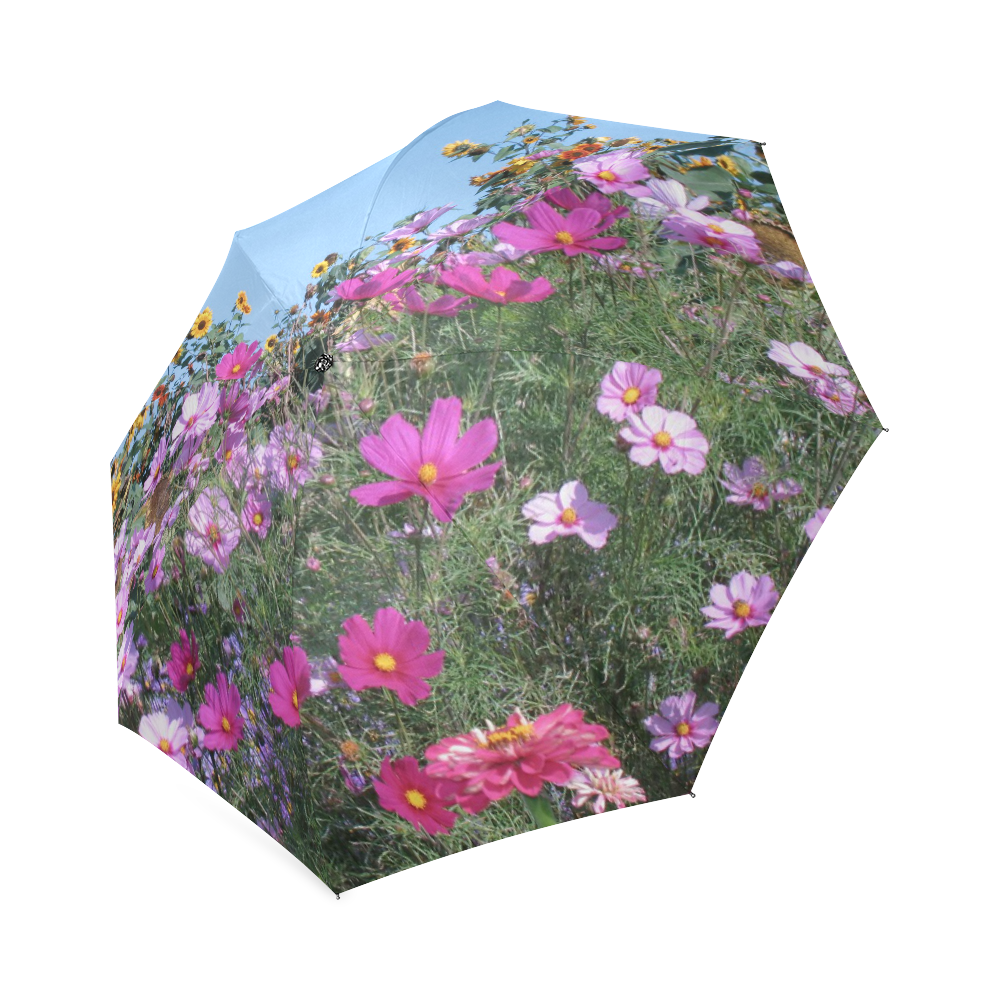 Summer Flowers Foldable Umbrella (Model U01)