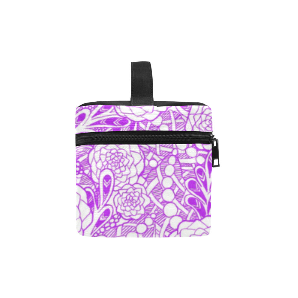 Purple Flowers Lunch Bag/Large (Model 1658)