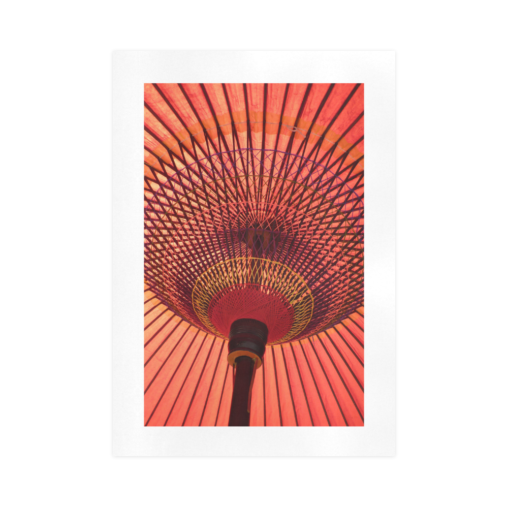 red umbrella Art Print 16‘’x23‘’