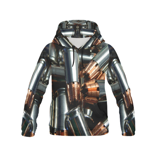 081817~9913 New Bullets All Over Print Hoodie for Women (USA Size) (Model H13)