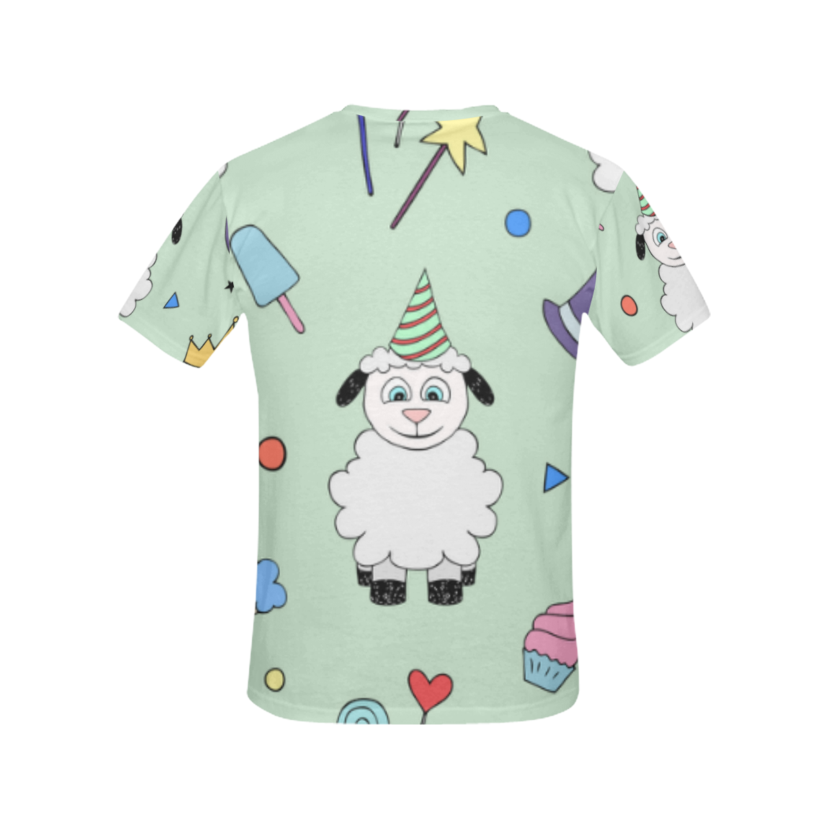 Party Sheep All Over Print T-Shirt for Women (USA Size) (Model T40)