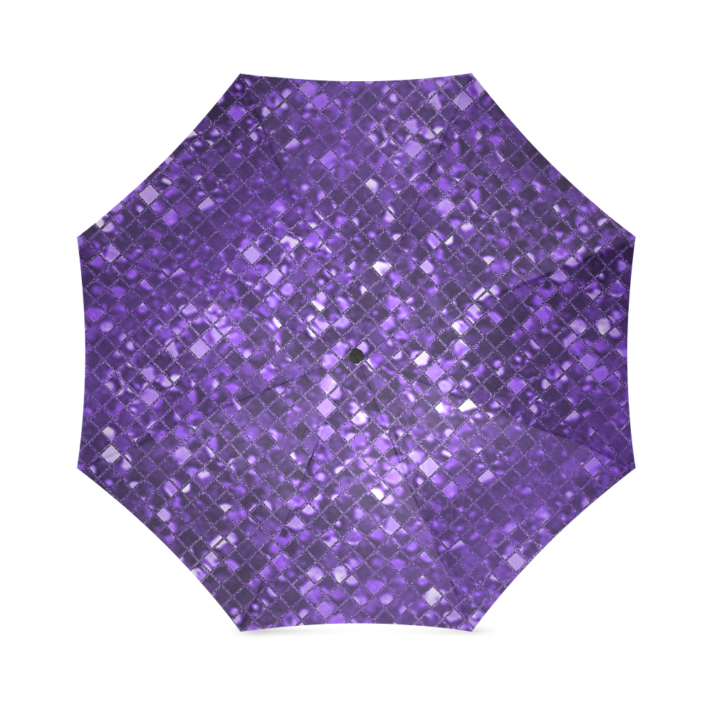 Amethyst Purple Sparkle Foldable Umbrella (Model U01)