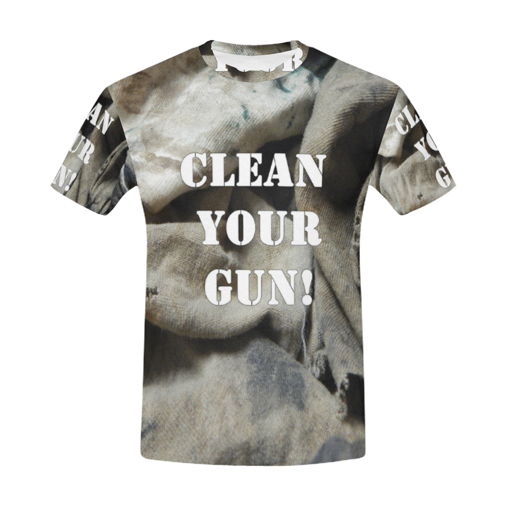 081817~9845 Rags Cean Your Gun All Over Print T-Shirt for Men (USA Size) (Model T40)